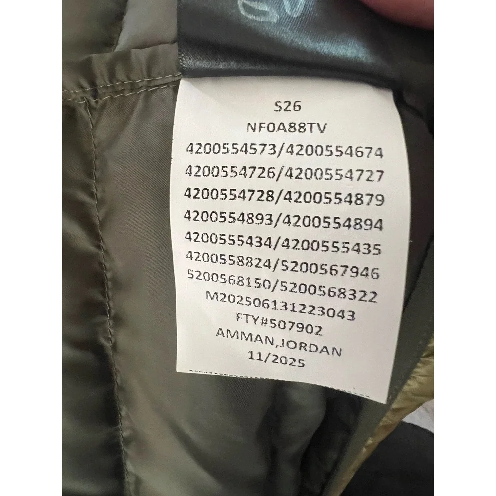 The North Face Mens Green Hooded Puffer Jacket XL Full Zip 550 Down